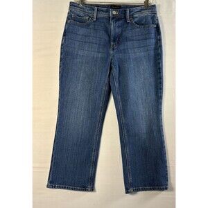 Talbots womens Maria Wash demi boot crop jeans dark 6 petite